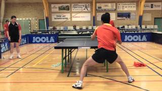 Table Tennis  Chinese Footwork Part 6  Forehand from the middle [upl. by Ofloda]