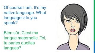 Dialogue 19  English French Anglais  What languages do you speak Quelles langues parlestu [upl. by Hjerpe]