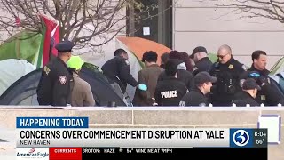 VIDEO Disruptions a concern at Yale commencement [upl. by Nilla44]