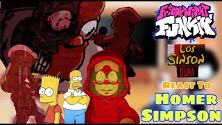 Homer VS Bart amp Lyrics  Fnf React To Duras Eternal Madness The Simpsons Aethos [upl. by Sallie]