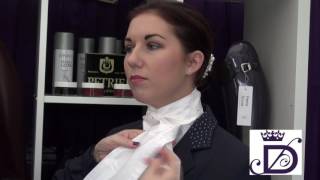 How To Tie A Stock By Dressage Deluxe StepByStep [upl. by Akemed218]