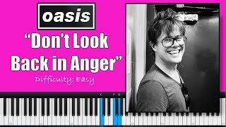 How to Play quotDont Look Back in Angerquot by Oasis  Easy Piano Tutorial [upl. by Annovaj266]