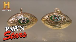 Pawn Stars Green Bay Super Bowl Pendants  History [upl. by Gonyea857]