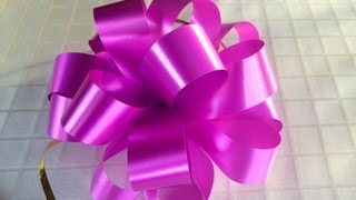 How To Make A Puff Bow  A Tutorial On How To Make A Bow For Flower Bouquets [upl. by Amias440]