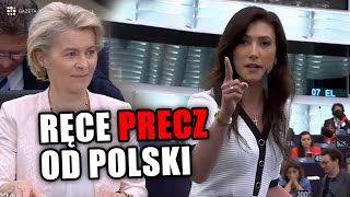 quotRęce precz od Polskiquot ZajączkowskaHernik w Europarlamencie [upl. by Linneman]