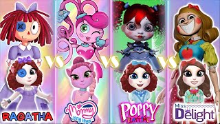 My talking Angela 2  Miss Delight VS Poppy Vs Mommy long legs Vs Ragatha  cosplay [upl. by Oflodor]