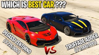 PEGASSI ZENTORNO VS TRUFFADE ADDER  WHICH IS BEST CAR  GTA 5 ONLINE [upl. by Walt609]