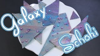 GALAXY SCHOKOLADE selber machen  als Tortendeko oder DIY Geschenkideen Galaxy Chocolate [upl. by Ssur235]