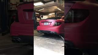 C63 AMG DYNO BURBLE TUNE [upl. by Maltz]