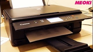 Canon Pixma TS5050 Sound When Printing First Print [upl. by Siladnerb]