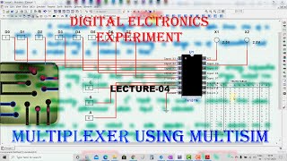 MULTIPLEXER EXPERIMENT  IC74LS151  USING MULTISIM [upl. by Osicnarf]