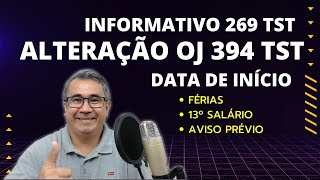 OJ 394 TST  NOVA REGRA DO DSR Atenção na data de início e cálculo FÉRIAS 13º SALÁRIO E AVISO [upl. by Assirroc]