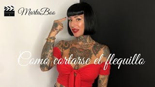 COMO CORTARSE UNA MISMA EL FLEQUILLO TUTORIAL  MARTABOO [upl. by Amilb59]