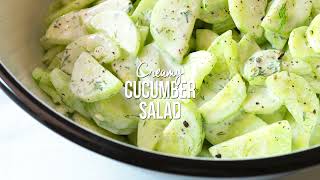 Creamy Cucumber Salad Recipe with Dill ⁠ [upl. by Buskirk995]