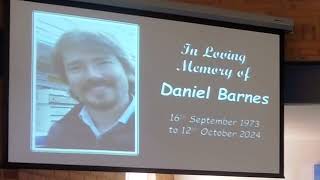 Tuesday 29th October 2024  Memorial Service for Daniel James Barnes [upl. by Miche412]