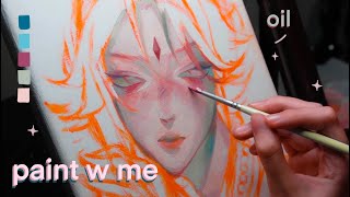 ✧ pintando con óleo por primera vez ✧ aprendiendo con domestika [upl. by Killion]