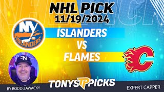 New York Islanders vs Calgary Flames 111924 NHL Prediction for Bet [upl. by Erlinna334]