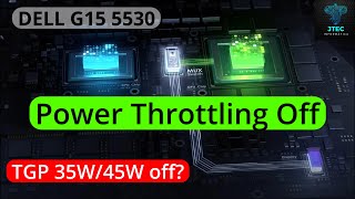 Desativar o POWER Throttling da RTX 3050 6GB do DELL G15 5530  TGP 35W off [upl. by Cela447]