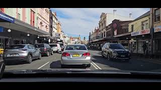 Driving through the suburbs of Newtown amp Enmore Sydney NSW Australia [upl. by Karlie]