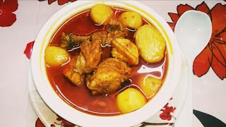 Laal Maas ChickenBengali Chicken Curry With PotatoMurgir Laal Jhol sushobbies [upl. by Kcirddot]