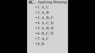 Wordly Wise Book 8 • Lesson 8 • AB  CD Answers [upl. by Alimhaj45]