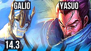 GALIO vs YASUO MID  12210 Legendary  EUW Diamond  143 [upl. by Anawak]