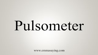 How To Say Pulsometer [upl. by Llert]