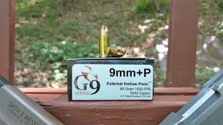 G9 Defense 9mmP External Hollow Point Ballistic Test [upl. by Jodi689]