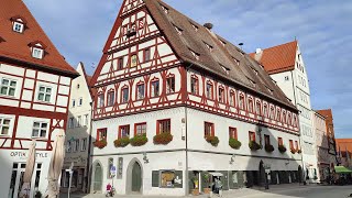 Nördlingen  Small German Medieval Walled City • Real Time Virtual Walking Tour 4K ASMR [upl. by Anyr35]