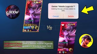 Chou vs Chou  choouml vs Braxy  LOSE  DELETE MOBILE LEGENDS [upl. by Gery]