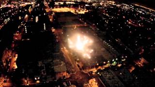 Drones eye view of Fourth of July fireworks in the Mission [upl. by Nyar]