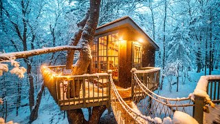 Unique amp Cozy Winter Getaways Treehouse Aframe Log Cabin [upl. by Gnni]