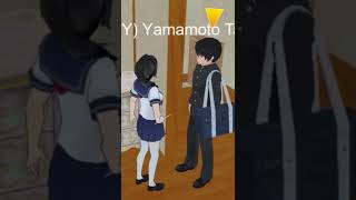 AYANO and SENPAI in High School Simulator 2018 🥰 shorts yanderesimulator [upl. by Ardnekan]