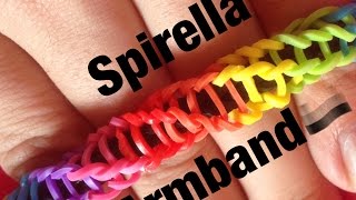 Rainbow Loom Spirilla Armband  German Tutorial [upl. by Goto]