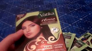 Vatika Henna Hair Colours  Henna Based  Natural Brown by Dabur [upl. by Lladnek]