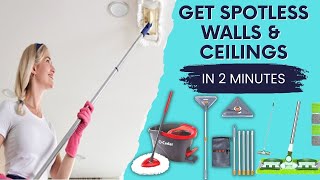 Best Mop For Cleaning Walls amp Ceilings Get Spotless Walls In No Time [upl. by Noirda854]