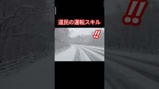 雪道じゃこれが普通なのか‼️華麗なるドライビングスキル🚗 ドライブ旅行 北海道 ドリフト [upl. by Atteuqihc]