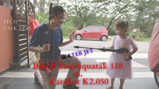 Tech Talk1 Bosch EasyAquatak 110 vs Karcher K2 [upl. by Eiruam]