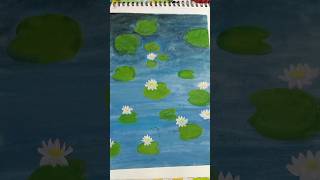 Water lily painting shortvideo drawing youtubeshorts watercolor [upl. by Petua]