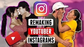 Recreating Famous Youtubers Instagrams FT REACT CAST [upl. by Henryk]