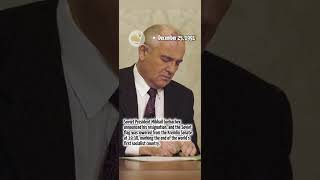 Today in History Dec 25  Mikhail Gorbachev resigns as president of the USSR shorts [upl. by Dumah]