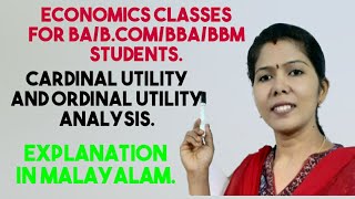 Cardinal Utility amp Ordinal Utility analysisDifferencesMalayalam Explanation [upl. by Lothario340]