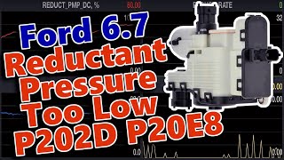 Ford 67 Reductant Pressure Too Low P202D P20E8 [upl. by Drofnas465]