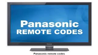 Remote Control Codes For Panasonic TVs [upl. by Seyer]