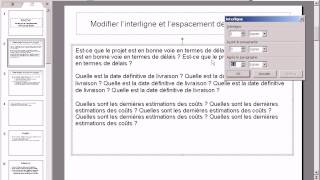 PowerPoint 2003  14 Modifier linterligne et lespacement entre paragraphes [upl. by Ecirtak]