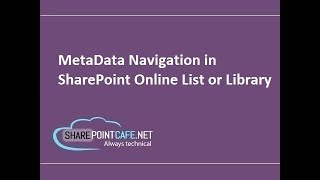 Set up metadata navigation for a list or library in SharePoint 2013 and SharePoint Online [upl. by Nywled451]