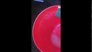 Dirty salt water mixing bucket cleaning [upl. by Paquito]