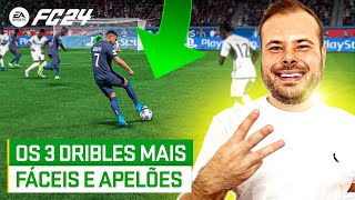 FC 24  🧙‍♂️ Tutorial dos DRIBLES MAIS FÁCEIS e APELÕES do jogo [upl. by Nahseez]