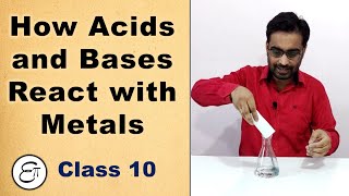 How do Acids and Bases React with Metals  in Hindi for Class 10 [upl. by Haiel186]