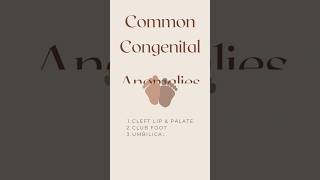 Common congenital Anomalies congenital disease syndromes nursing nursingschool pediatrics [upl. by Enamrahs]